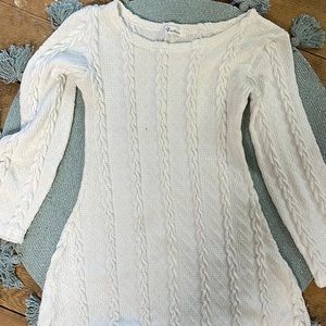 Fashion sweater dress white
